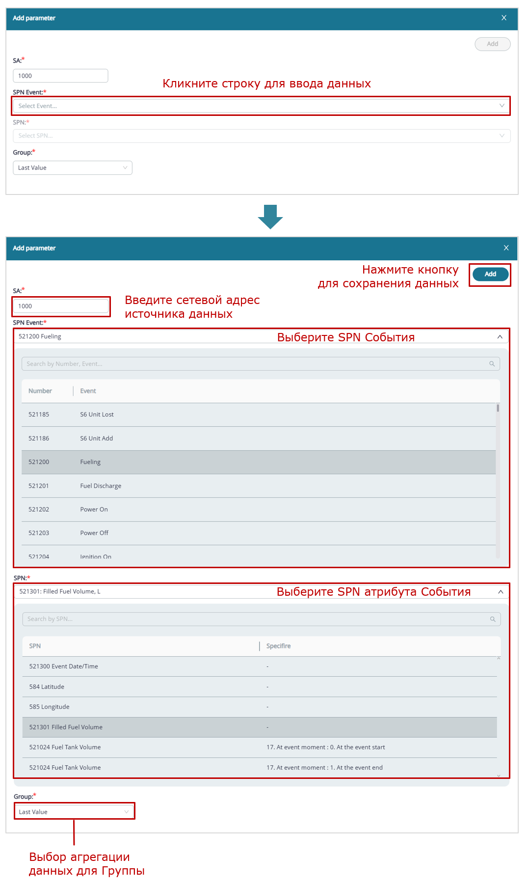 Пример создания Шаблона отчета_создание Шаблона отчета для Группы_пример добавления данных в виджет о зарегистрированном Событии