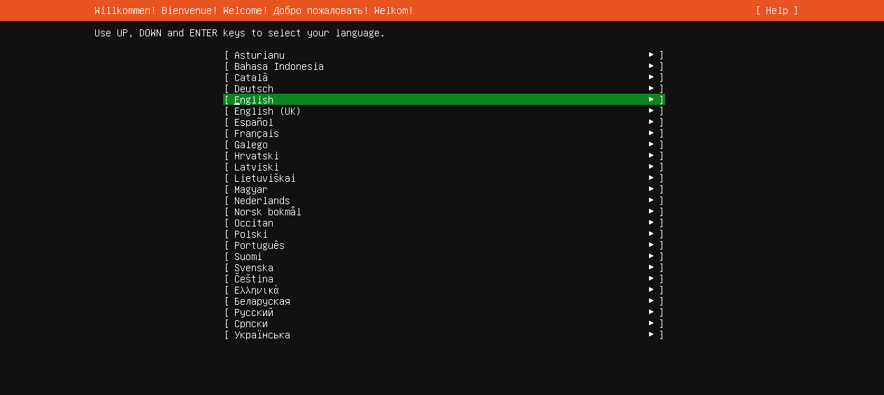 Выберите язык &mdash; English