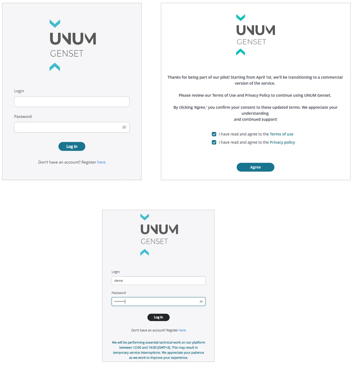 Пример окна авторизации пользователя для входа в аккаунт на сайте Отраслевого решения